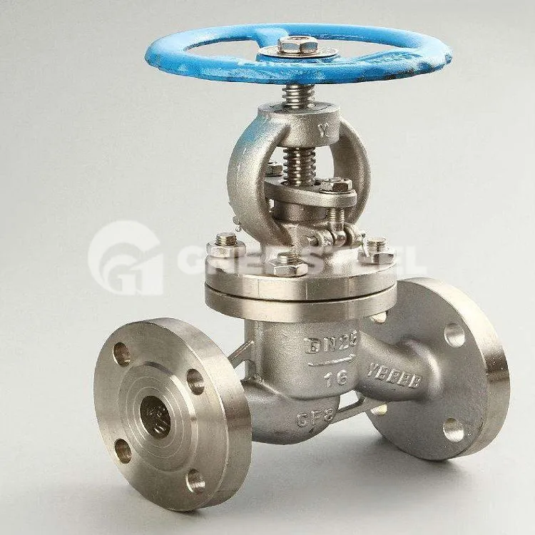 Stainless hlau Flanged Globe Valve