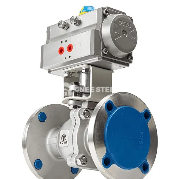 Tus Hlau Stainless Pneumatic Pob Valve