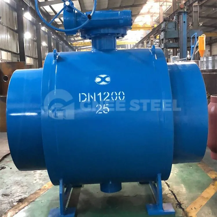 Trunnion Pob Valves Siab Welded Lub Cev